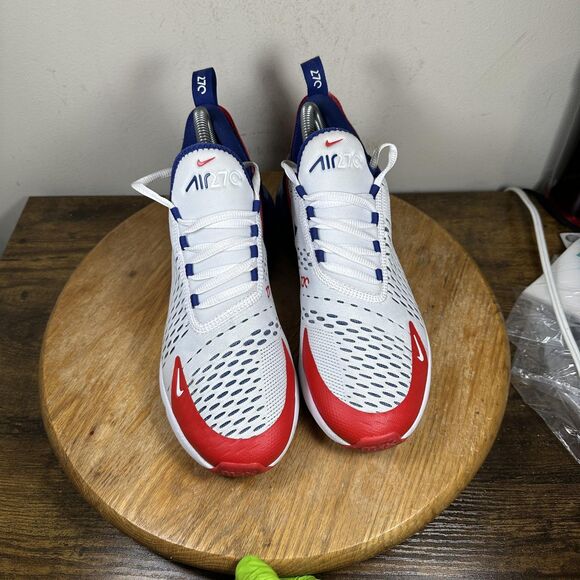 Nike Air Max 270 Shoes Womens Size 8.5 White Red CW5855-100 Athletic Sneakers - Picture 2 of 8